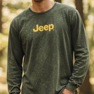 Jeep Spirit 1941 Long Sleeve Graphic Tee Green Size XL